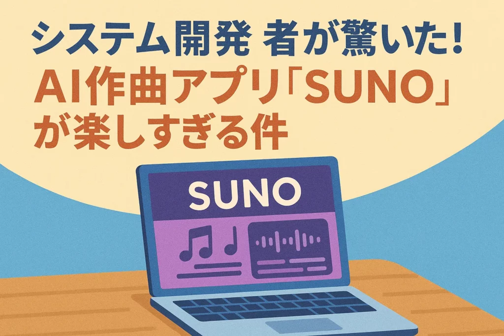 システム開発者が驚いた！AI作曲アプリ「SUNO」が楽しすぎる件