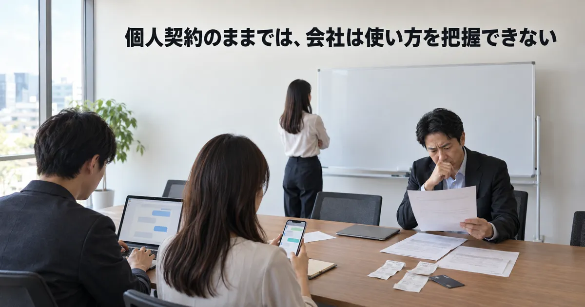 各自が個人契約で使っている状態