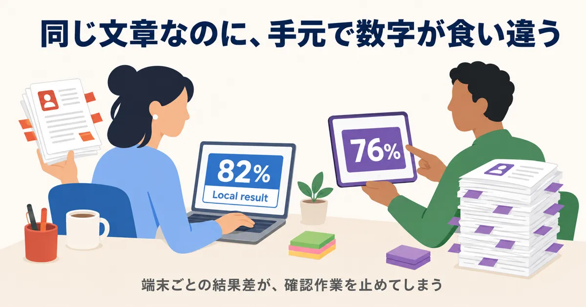 AIチェッカーのAI率は、評価の根拠にしてよいのかの図解